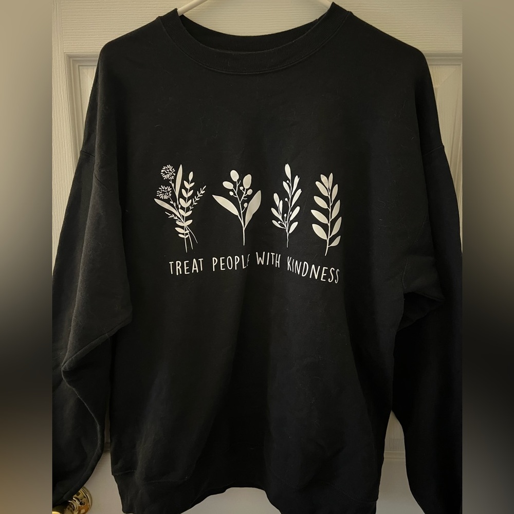 treat people with kindness flower crewneck